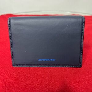 Cole Haan Wallet ZeroGrand Blue Leather Card Case